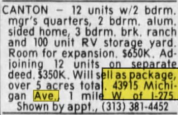 Garland Place Motel - Nov 01 1992 Article (newer photo)